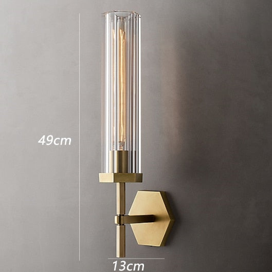 AI Lerb - Apliques de pared de lujo americano con pantallas de cristal LED