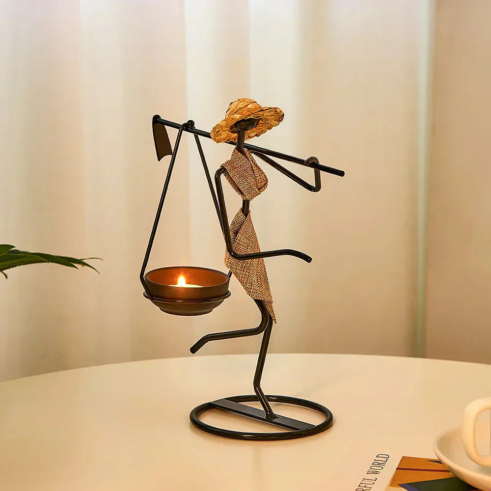 Eloria | Woman-Shaped Iron Candle Holder for Romantic Luxury Decor | Orntli