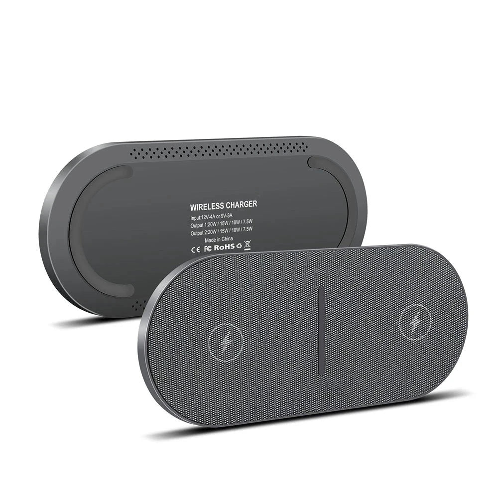 Kyvera | Dual 40W kabellose Ladestation für iPhone und AirPods | Orntli