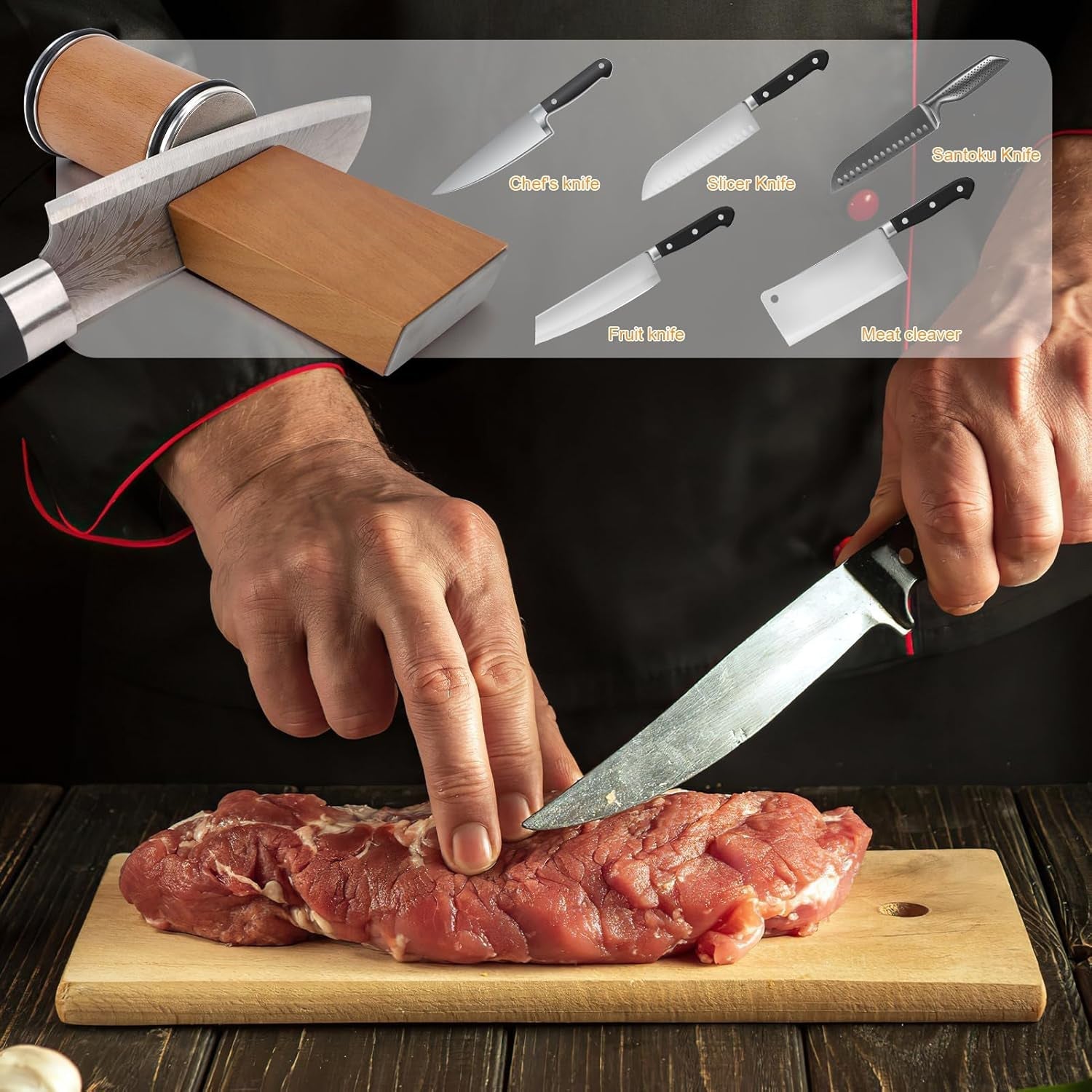 AstraSharp Diamond-Coated Knife Sharpener for Precision