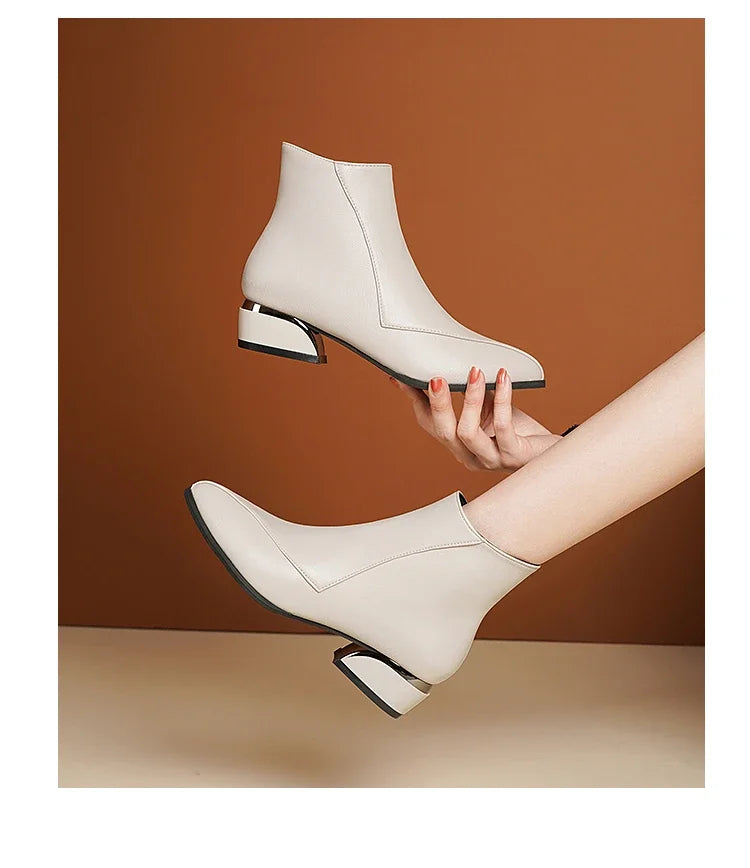 Vellora Streamlined Heeled Ankle Boots | Orntli