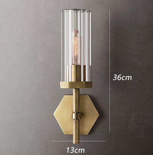 AI Lerb - Apliques de pared de lujo americano con pantallas de cristal LED