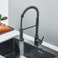 Nyra Matte Black Kitchen Faucet Deck Mounted Hot And Cold