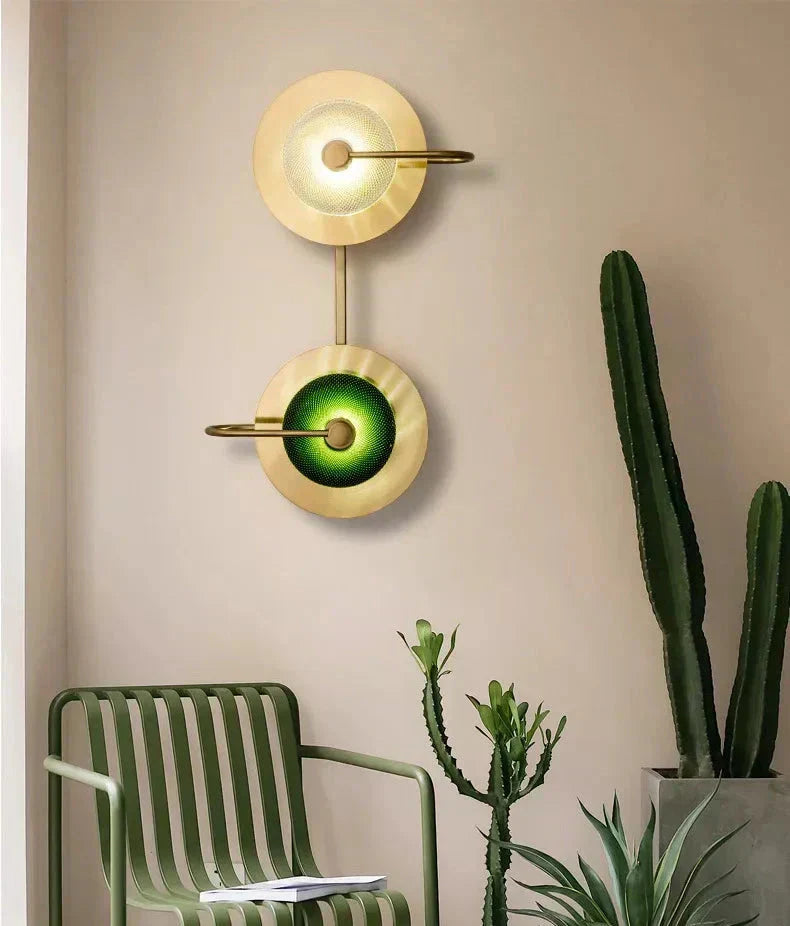 Aurelia Glass vegglampe med LED-lys, E27-sokkel, 1 lampe inkludert