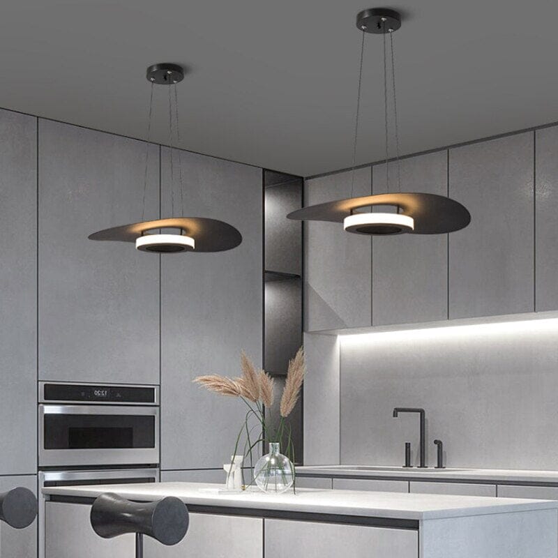 NovaLume LED Rund Aluminium Pendellampe med glasskjerm