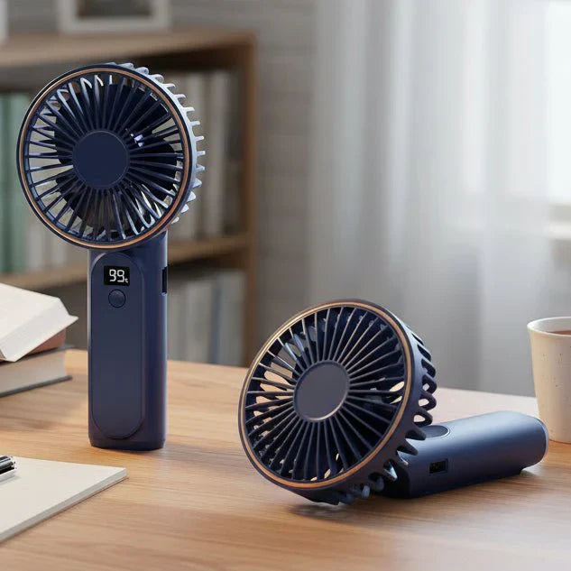 Ventilador portátil de mano BREEZIX para enfriamiento instantáneo en cualquier lugar