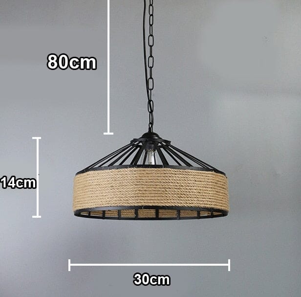 Ropehaven Lampa Wisząca z Metalowym Kloszem w Stylu Vintage z Efektem Postarzania