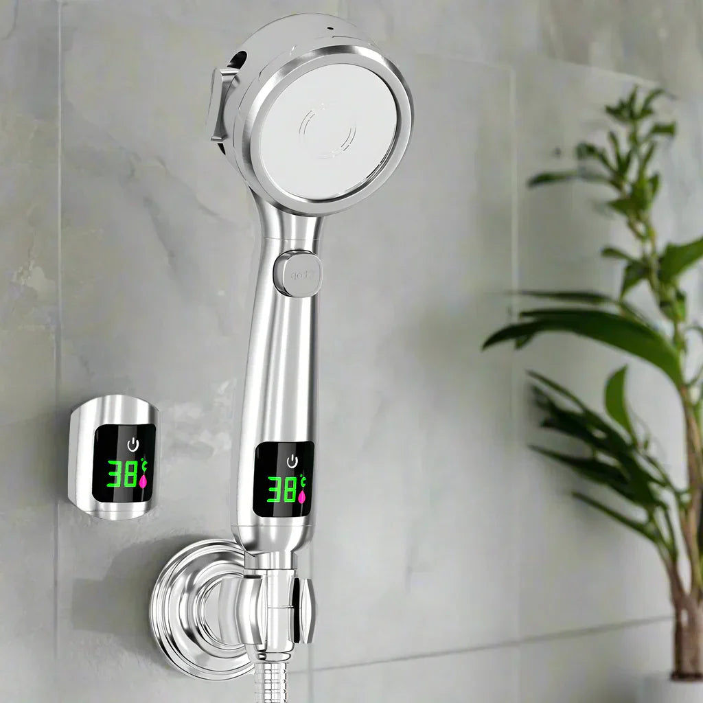 LuxSara Hochdruck-LED-Duschkopf – Verstellbar & Wassersparend