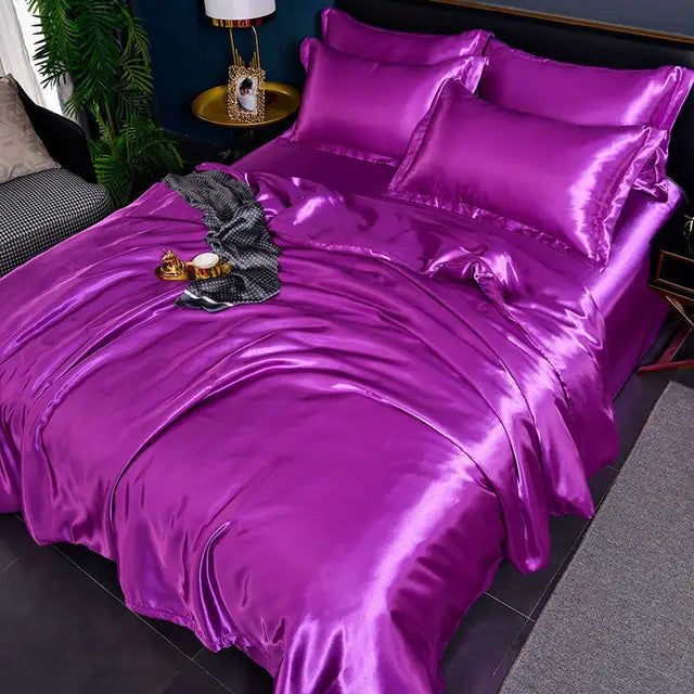 Lunara Satin Duvet Cover by Orntli Elegant Luxury Bedding