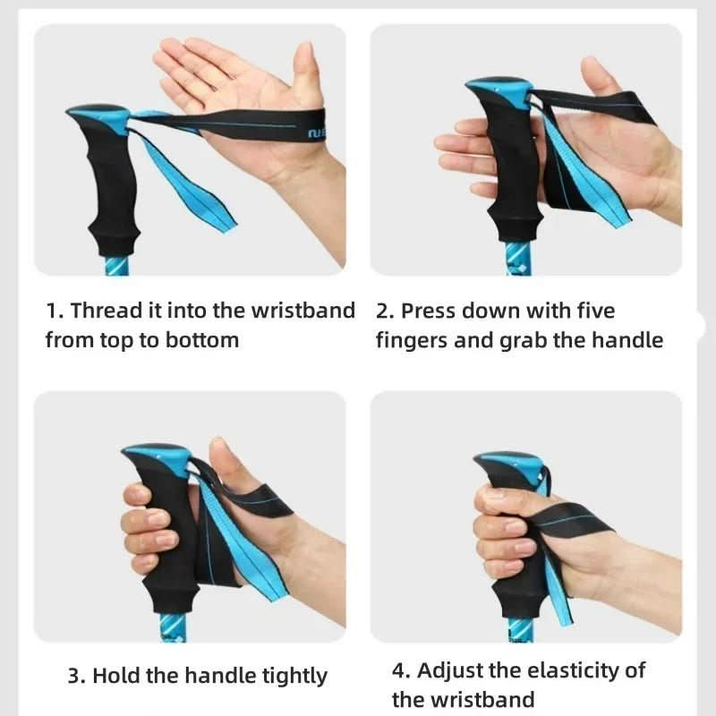 عصي المشي القابلة للطي TrailGlide للمتنزهين خفيفة الوزن وقابلة للتعديل مع ثبات عالي