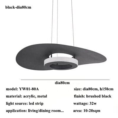 NovaLume LED Rund Aluminium Pendellampe med glasskjerm