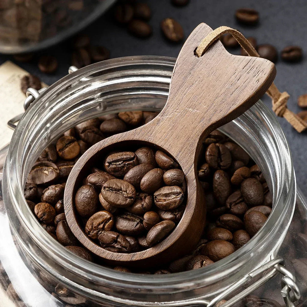 Aromora Træ Køkkenske til Måling af Kaffebønner