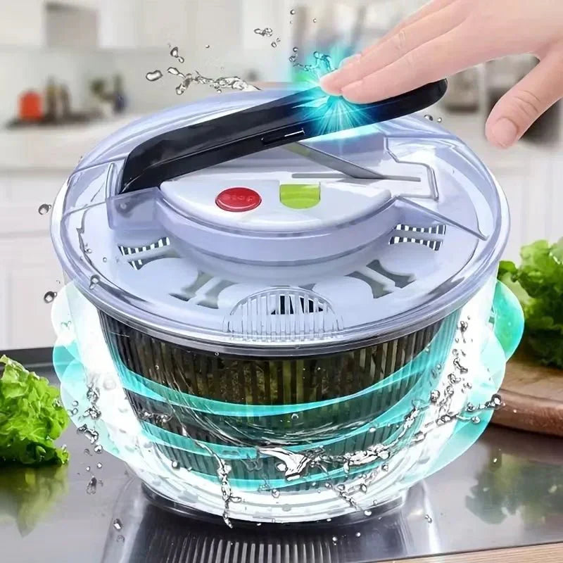 ספינפרש ספינר לסלט מופעל בסוללות לפירות וירקות