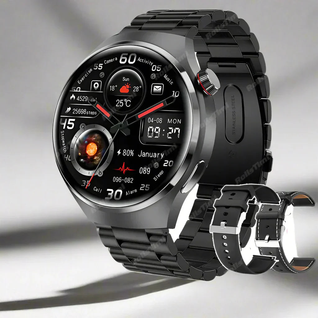 Ares Pro 2024 Smartwatch – NFC, Sundhedsovervågning, GPS og Bluetooth-opkald