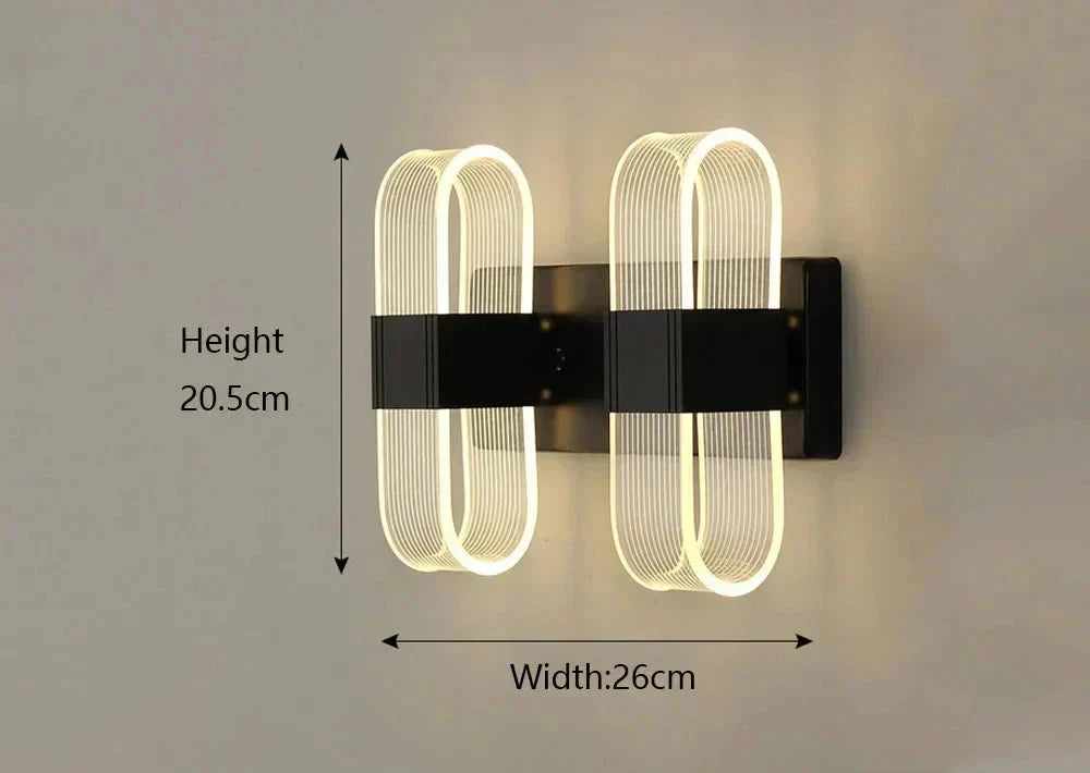 LumaNova Aluminium LED vegglamper moderne glød-kolleksjon