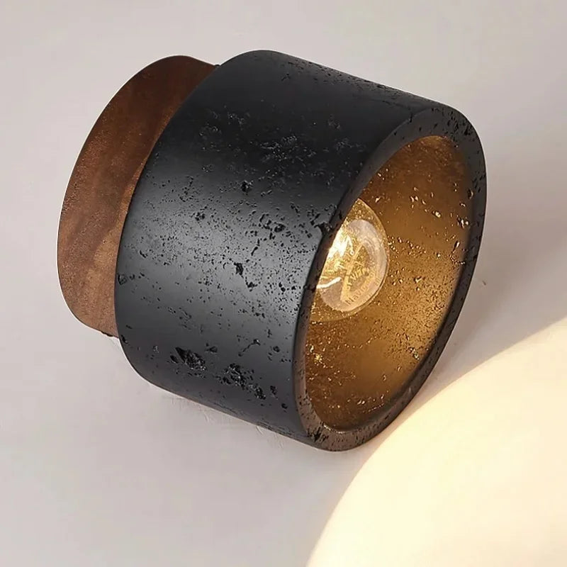 Kirra steintre LED-lampe med E27-pærer inkludert for stue