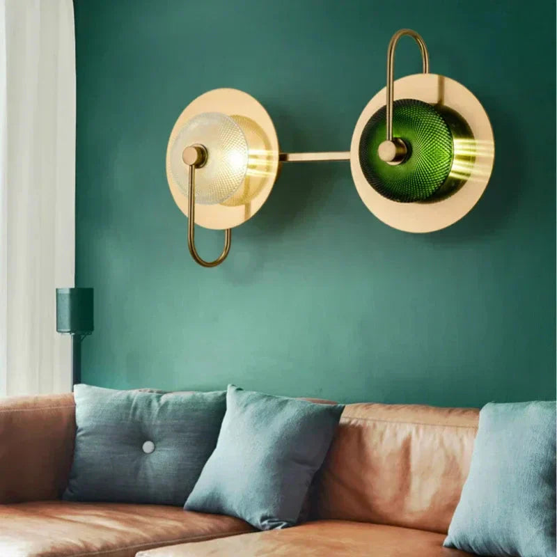 Aurelia Glass vegglampe med LED-lys, E27-sokkel, 1 lampe inkludert