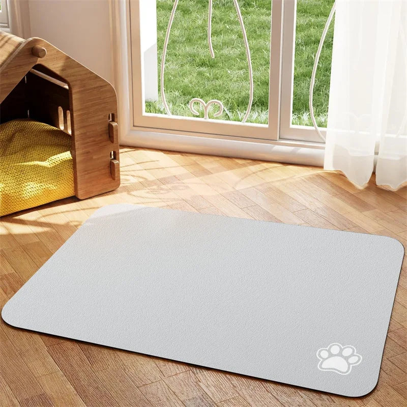 SafePaws Non-Slip Pet Food Mat For Easy Cleaning Daily Use