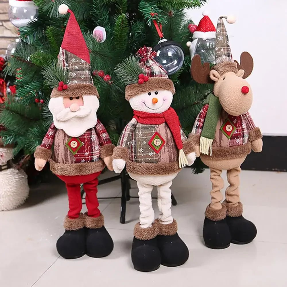 AuroraNest Elegant Festive Santa Claus Doll With Outfit for Holiday Decor Enthusiasts