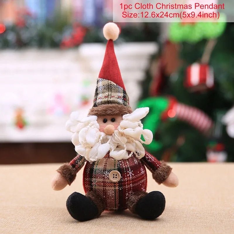 AuroraNest Elegant Festive Santa Claus Doll With Outfit for Holiday Decor Enthusiasts