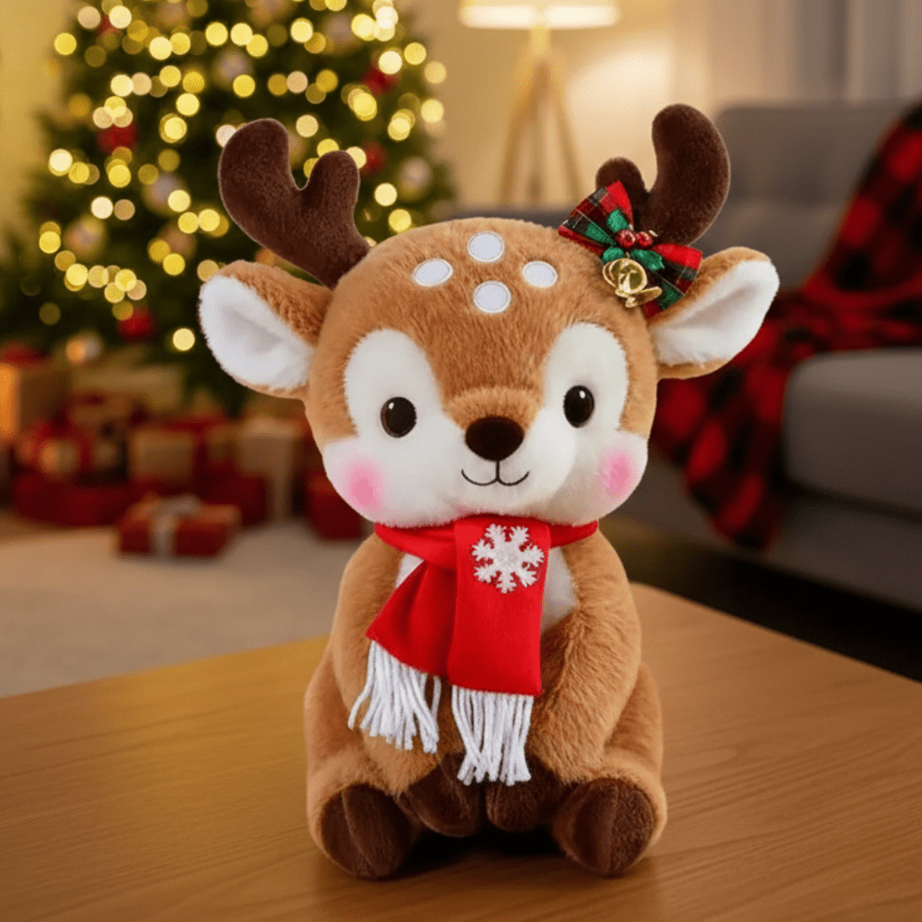 CozyFlair Christmas Plush Doll With Soft Fabric Cute Cartoon Design For Kids