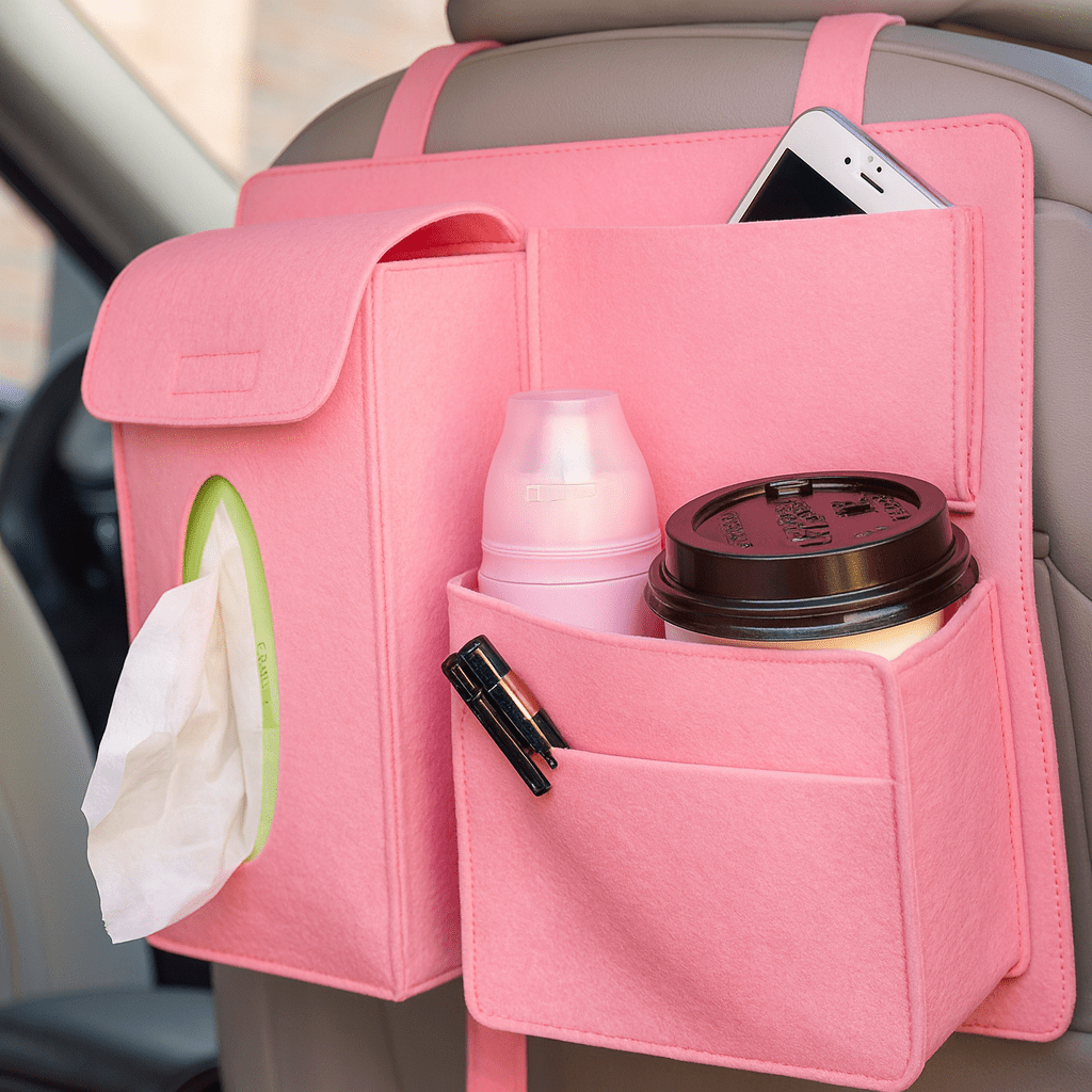 DriveEase Car Seat Organizer With Four Pockets Universal Fit For Families