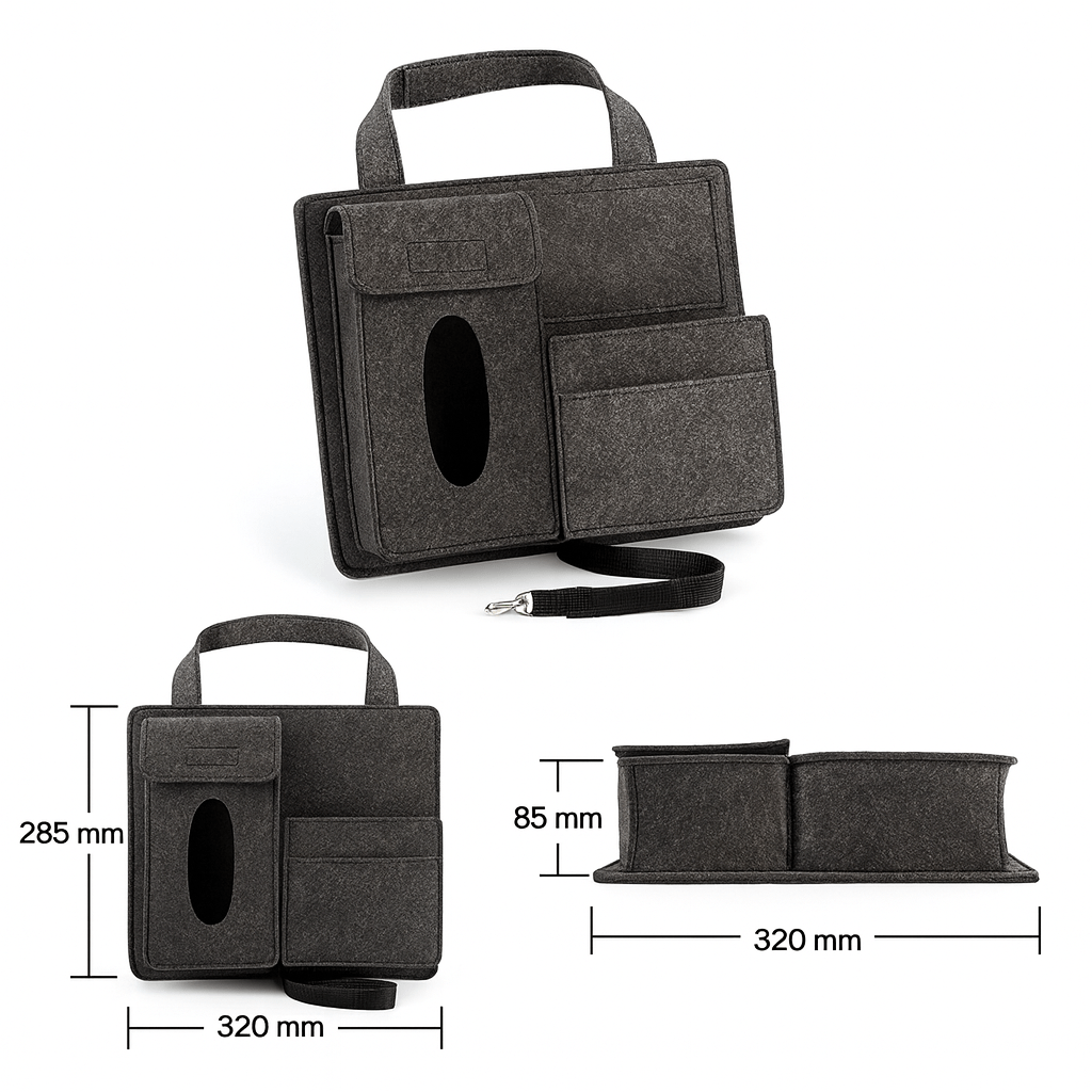 DriveEase Car Seat Organizer With Four Pockets Universal Fit For Families
