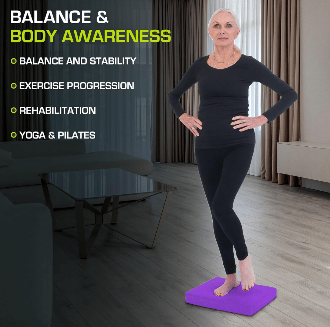 Tapis en mousse AeroBalance Ultra antidérapant pour yoga et entraînement de stabilité