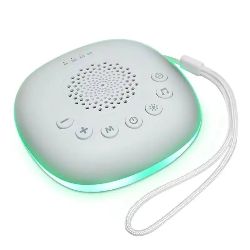 LumenCalm bílý šum box na cesty pro podporu spánku s 20 zvuky a LED lampou