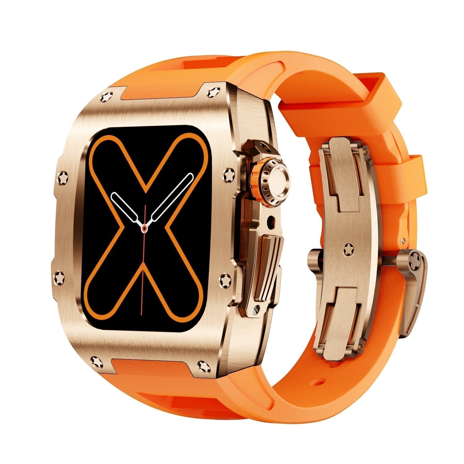 RM 9009 Serisi - Altın Renkli Apple Watch Kılıfı