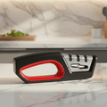 EdgeForge 4-i-1 knivsliper og saks polerer for hjemme kokker, ergonomisk
