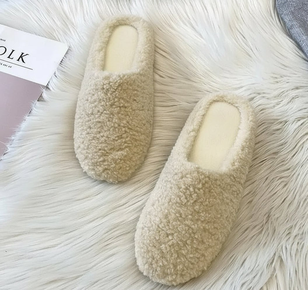 Chaussons d'hiver en laine NorthNest pour femmes avec doublure en peau de mouton bouclée