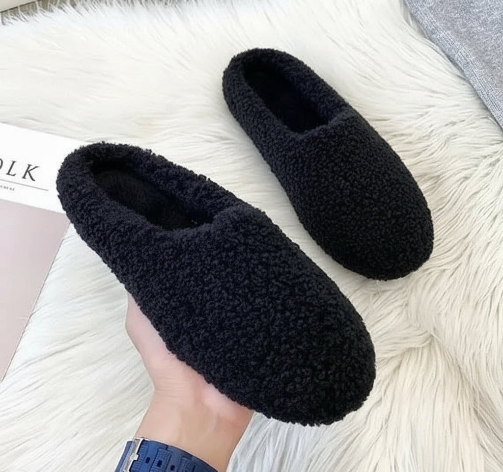 Chaussons d'hiver en laine NorthNest pour femmes avec doublure en peau de mouton bouclée