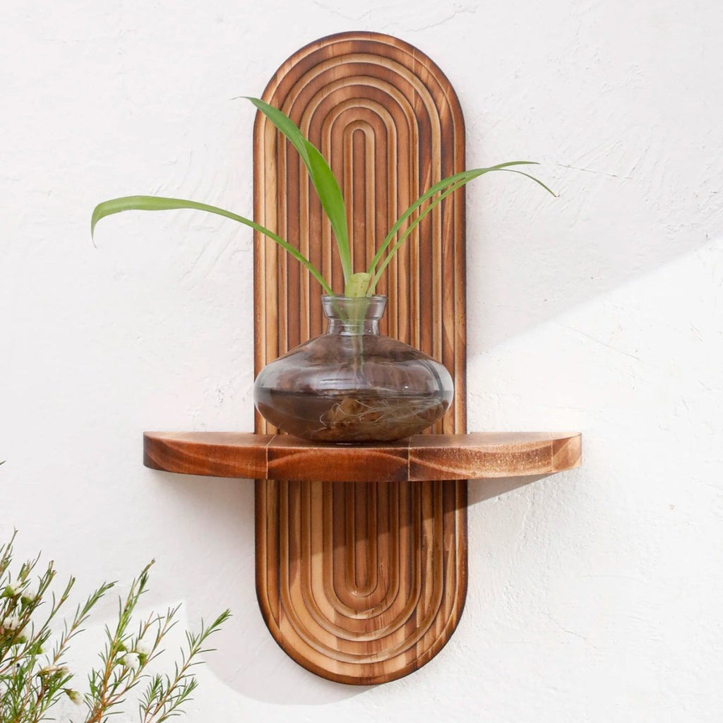 Geometric Floating Wood Shelves For Boho Wall Storage For Boho Decor Lovers NovaWood