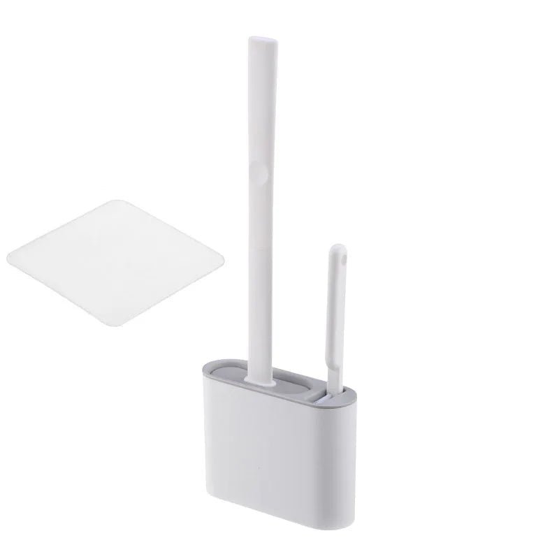 SilicoClean Silicone Toilet Brush With Holder For Hygienic Under Rim Cleaning At Home