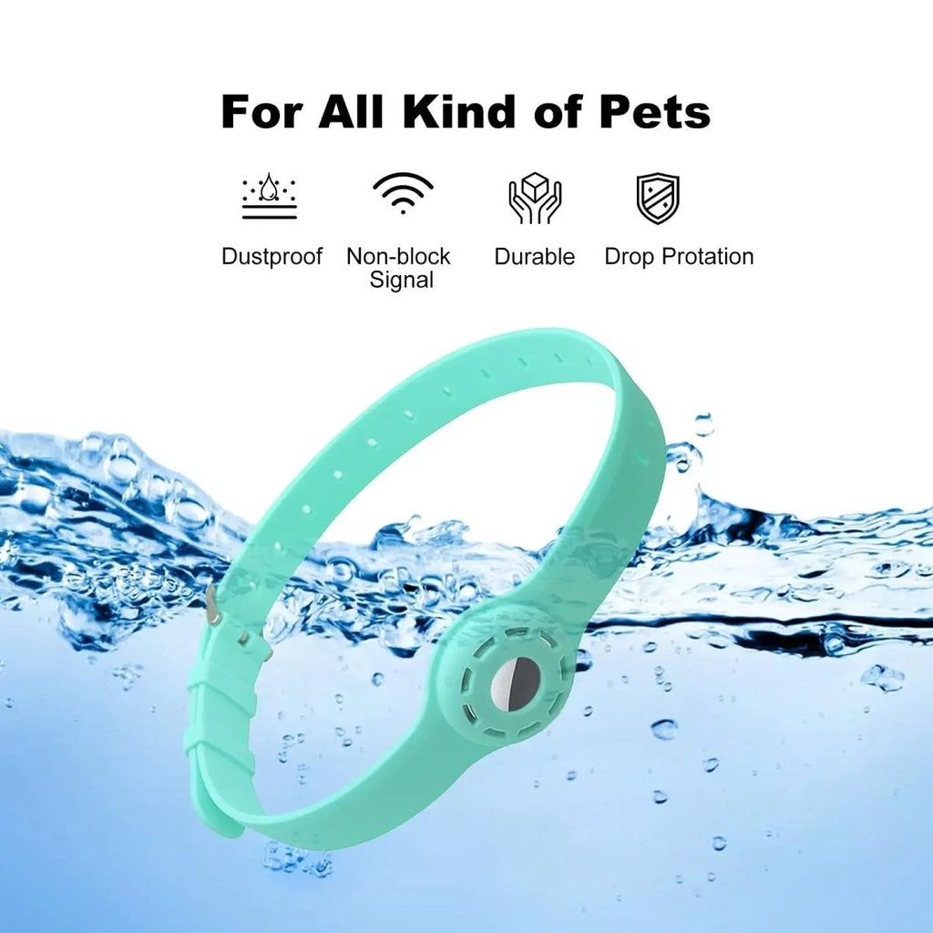 NovaTag AirTag Pet Collar Premium Adjustable Silicone For Dogs And Cats