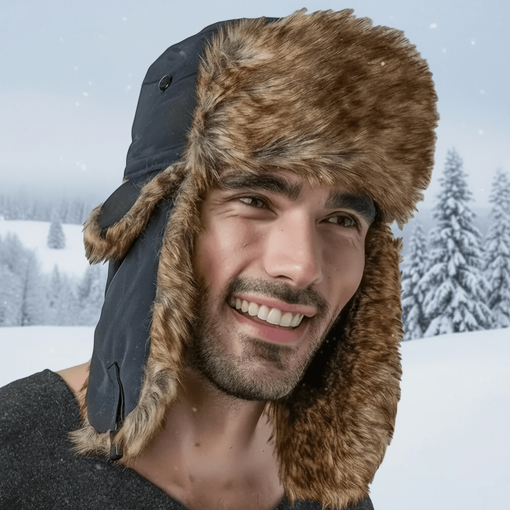 Chapeau Aviateur CozyGlide avec fausse fourrure et cache-oreilles chauds pour femmes et hommes