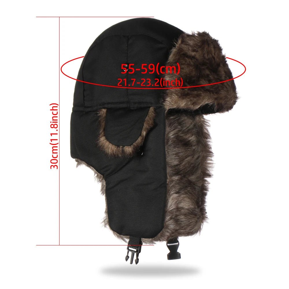 Chapeau Aviateur CozyGlide avec fausse fourrure et cache-oreilles chauds pour femmes et hommes