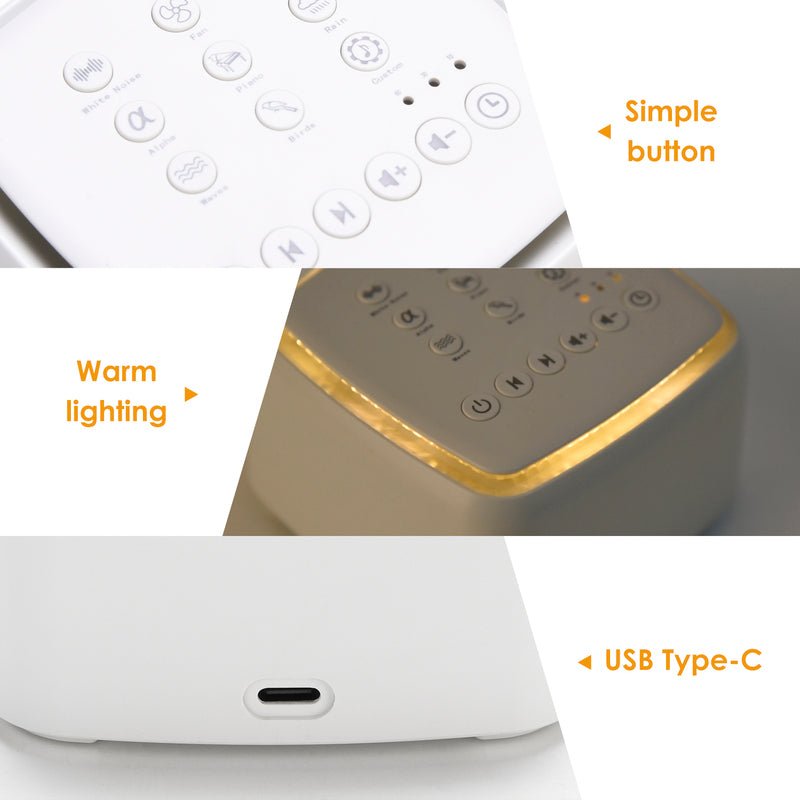 AuralMist White Noise Sleep Machine For Bedrooms And Restful Sleep