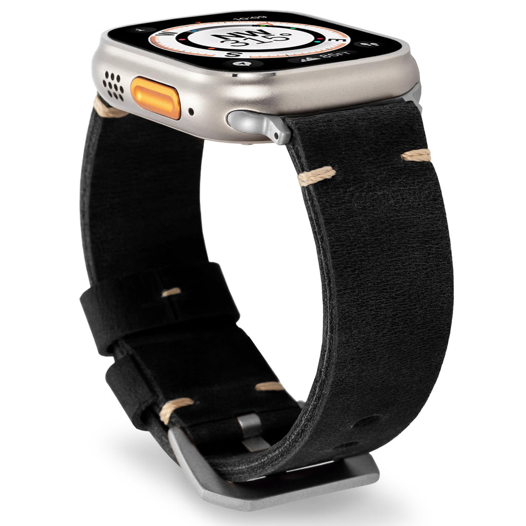 Apple Watch Vintage Leather Strap With Hand-Stitched Hardware