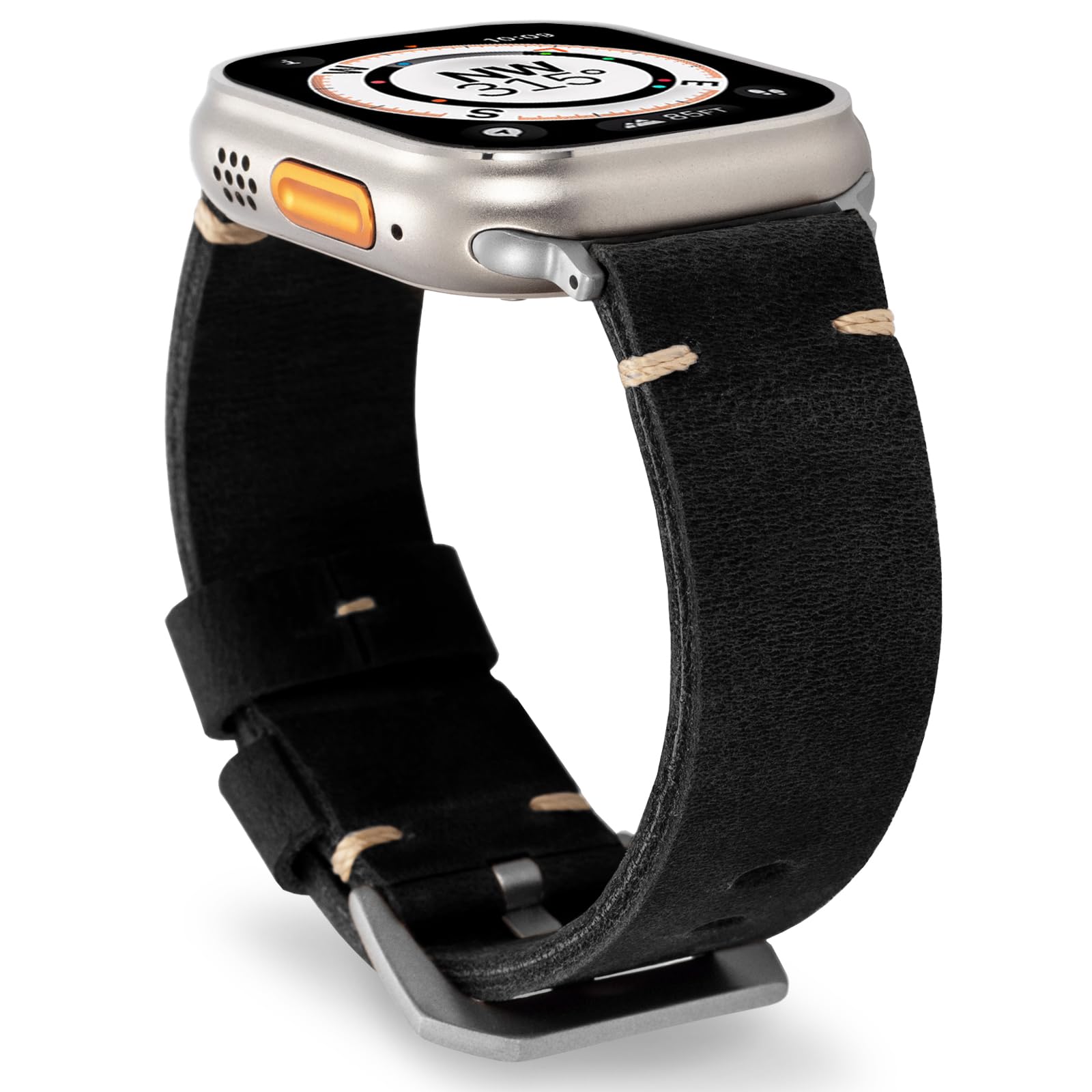 Apple Watch Vintage Leather Strap With Hand-Stitched Hardware