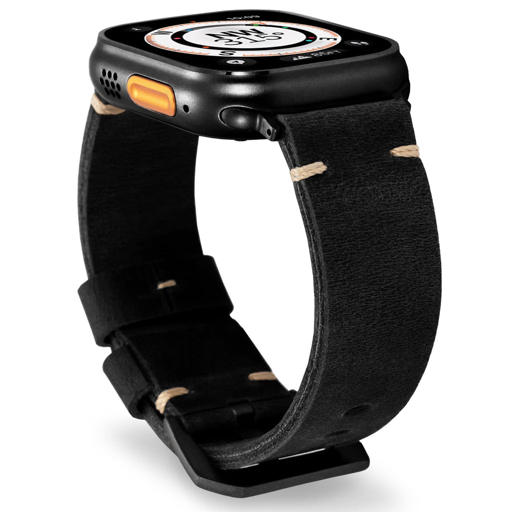 Apple Watch Vintage Leather Strap With Hand-Stitched Hardware