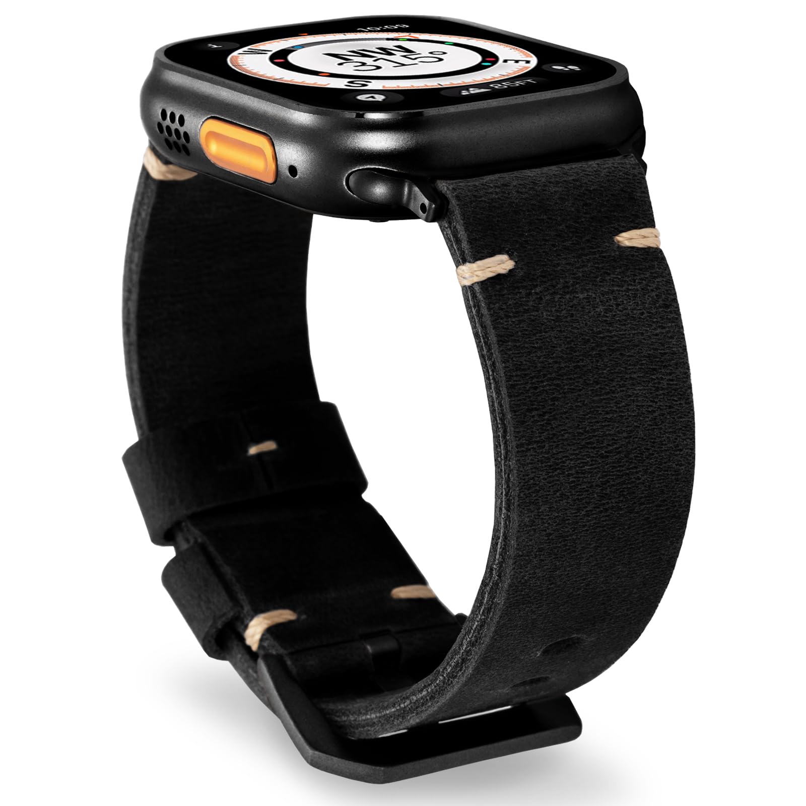 Apple Watch Vintage Leather Strap With Hand-Stitched Hardware