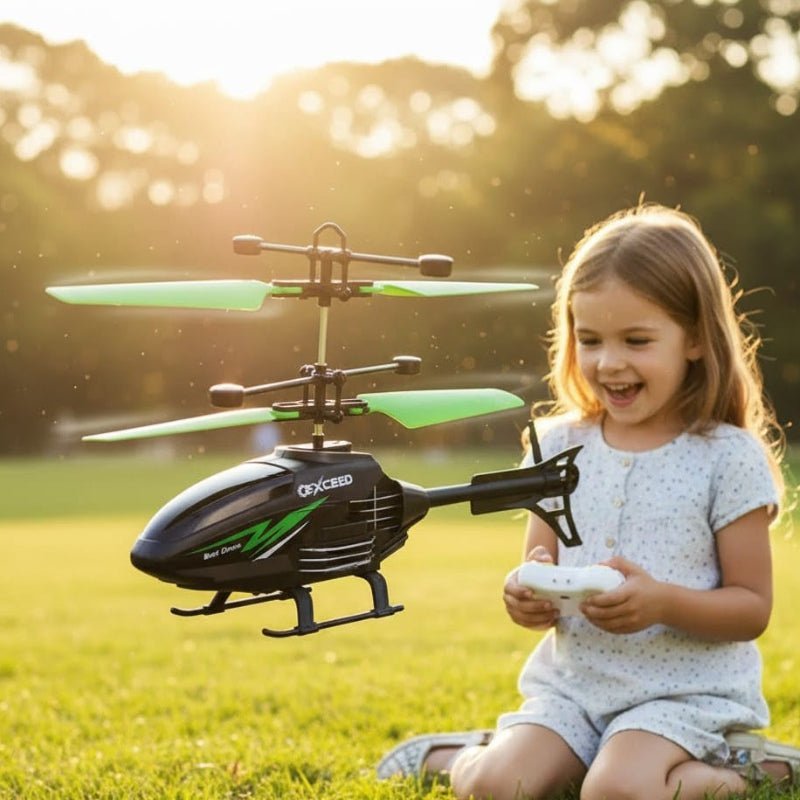 SkyPulse Micro Helicopter Rechargeable Indoor Flight For Kids And Beginners