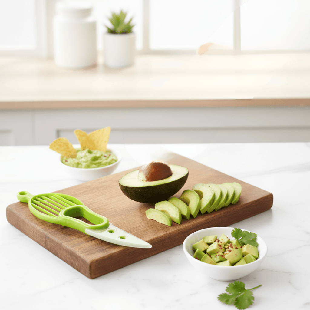 Smart Avocado-skærer 3-i-1 stenfjerner og skeværktøj fra NovaMate til hjemme-kokke