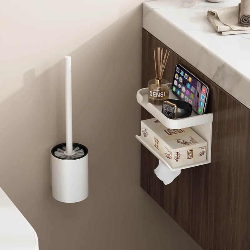AeroLoo platzsparendes Toilettenbürsten-Set aus Aluminium für moderne Badezimmer