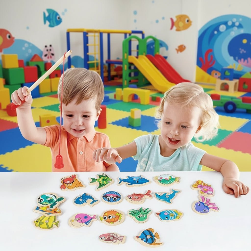 LuminaLearn Montessori Træfiskespil til Unge Lærende med Finmotoriske Færdigheder