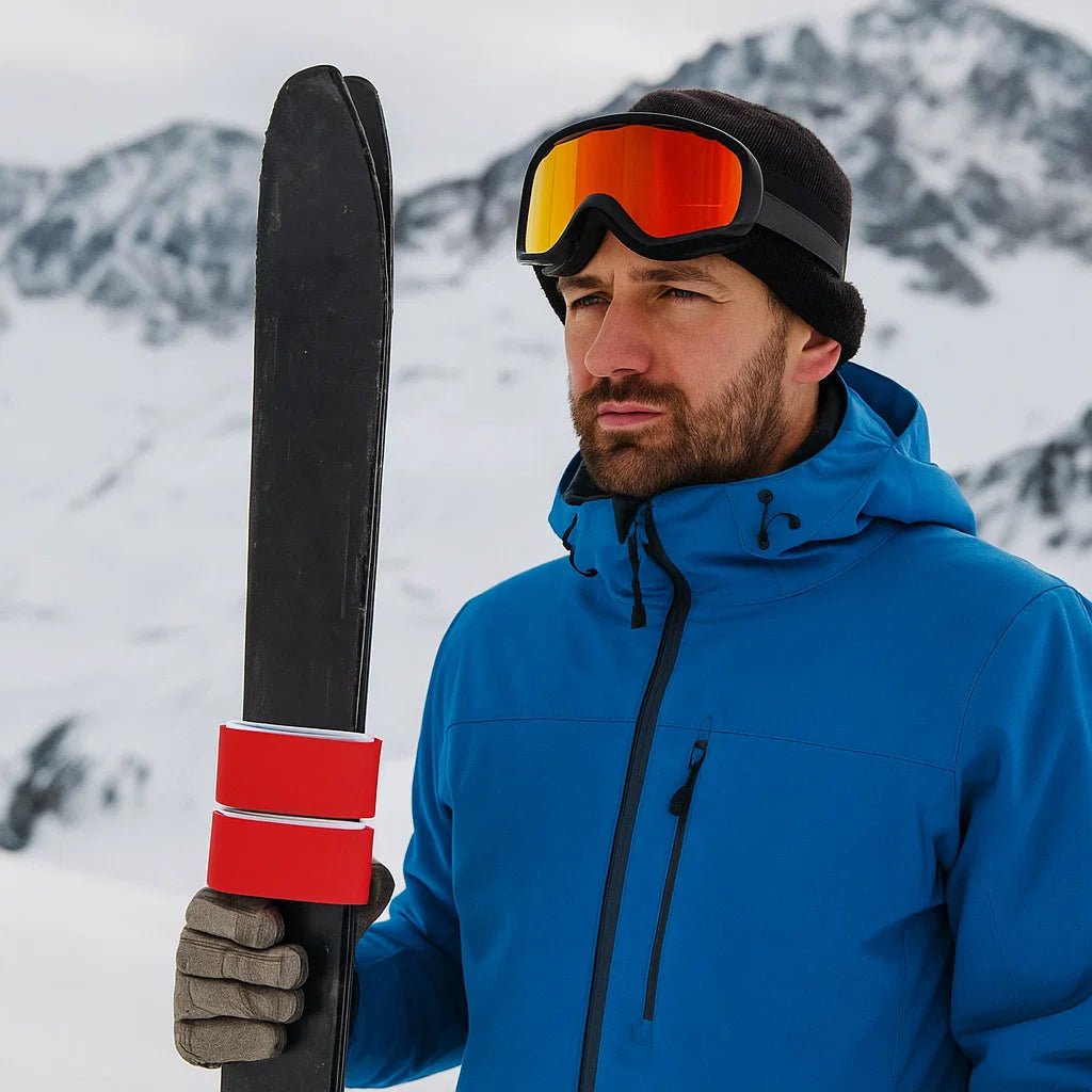 SummitGrip Nylon Ski Straps 2 Pack With Padding And Velcro For Secure Transport