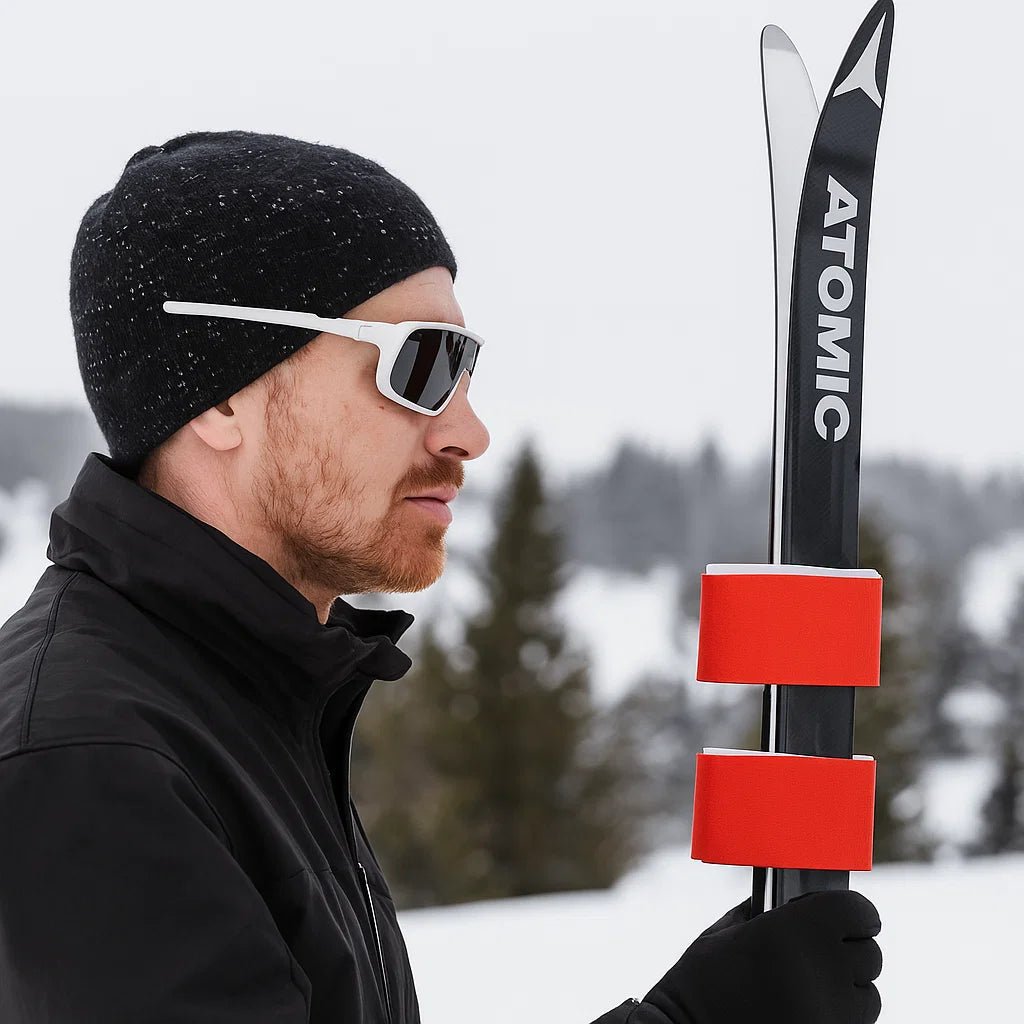 SummitGrip Nylon Ski Straps 2 Pack With Padding And Velcro For Secure Transport