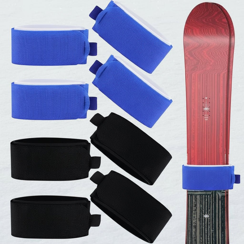 SummitGrip Nylon Ski Straps 2 Pack With Padding And Velcro For Secure Transport